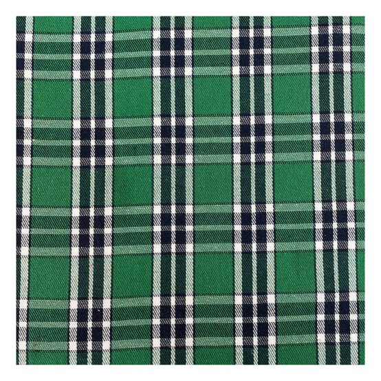 Green and Blue Poly Brushed Check Fabric by the Metre image number 2