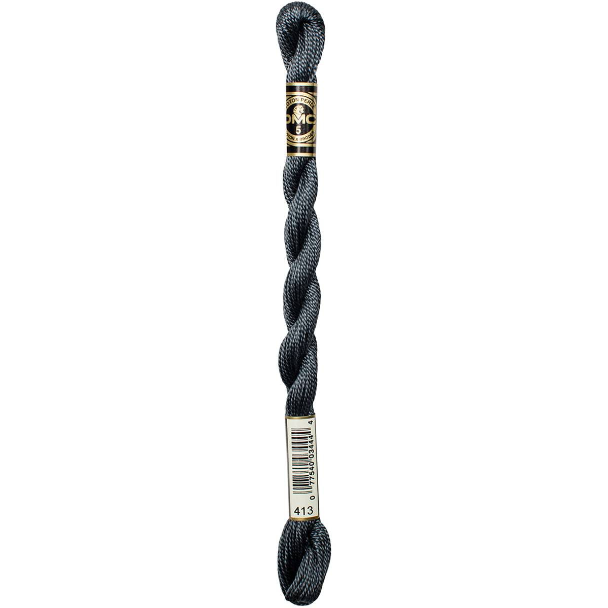 Dmc Thread 413 DMC Grey Pearl Cotton Thread Size 5 25m (413) | Hobbycraft