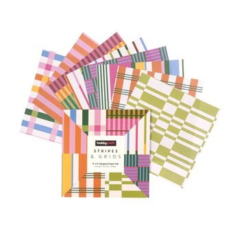 Stripes and Grids Paper Pad 6 x 6 Inches 24 Pack