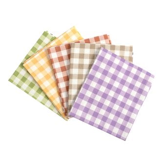 Gingham Garden Cotton Fat Quarters 5 Pack