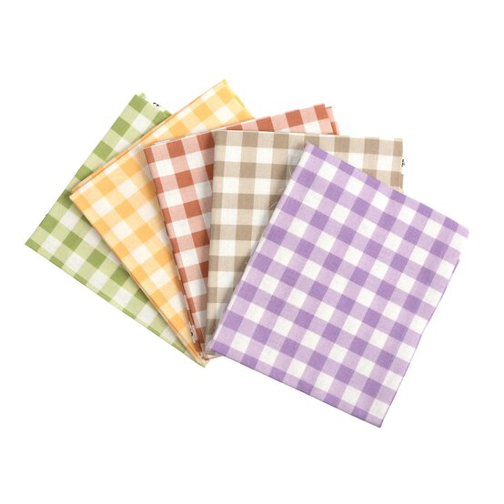 Gingham Garden Cotton Fat Quarters 5 Pack image number 1