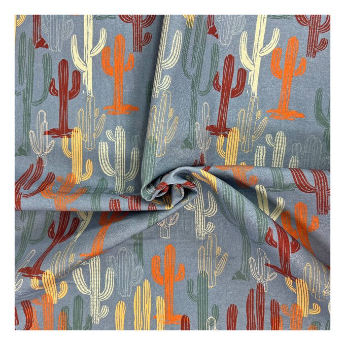 Sedona Sunset Cactus Cotton Print Fabric by the Metre image number 1