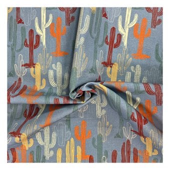 Sedona Sunset Cactus Cotton Print Fabric by the Metre