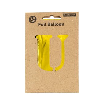 Gold Foil Letter U Balloon image number 3