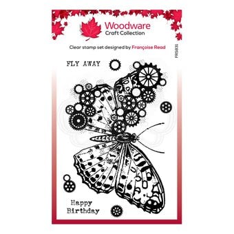 Woodware Butterfly Clear Stamp Set 7 Pieces