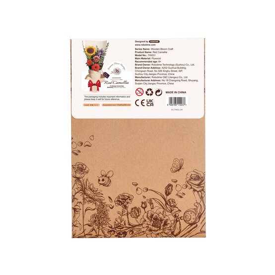 Rowood Red Camellia Wooden Flower Kit image number 5