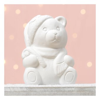 Ceramic Christmas Bear 12cm 