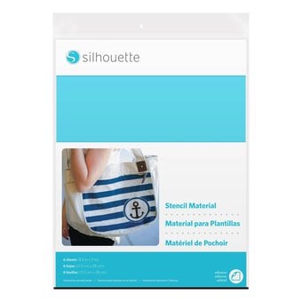 Silhouette Stencil Material Adhesive Sheets 6 Pack