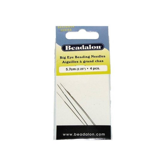 Beadalon Big Eye Beading Needles 5.7cm 4 Pack image number 1