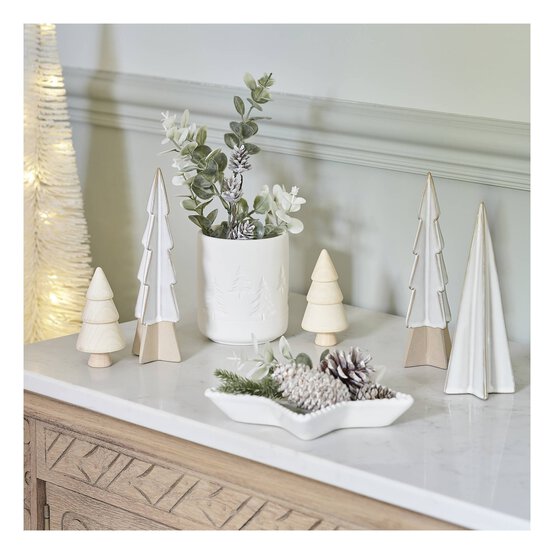 Ceramic Split Glazed Tree Decoration 19cm image number 2