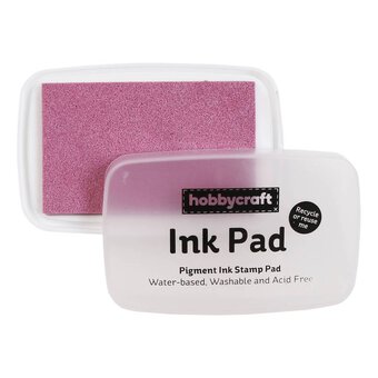 Extra Large Premium Pink Ink Stamp Pad - 5 inch by 7 inch - Quality Felt Pad
