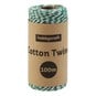 Green and White Cotton Twine 100m image number 1