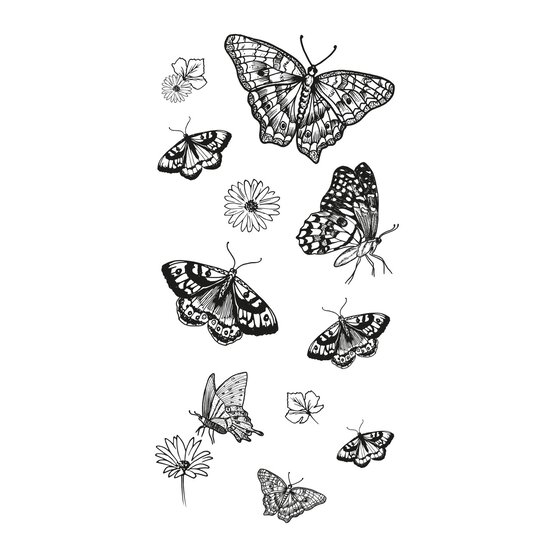 Sizzix Nature Butterflies Stamp Set 13 Pieces image number 2