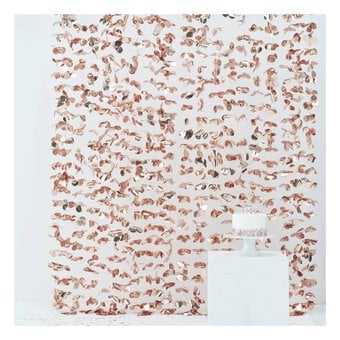 Ginger Ray Rose Gold Floral Backdrop Curtain 2 x 1.7m image number 2