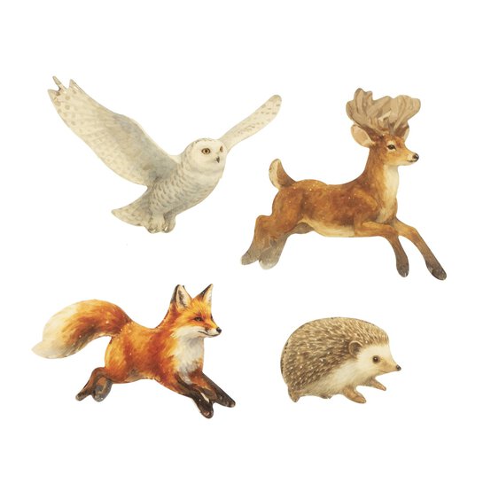 Woodland Animal Card Toppers 4 Pack image number 1