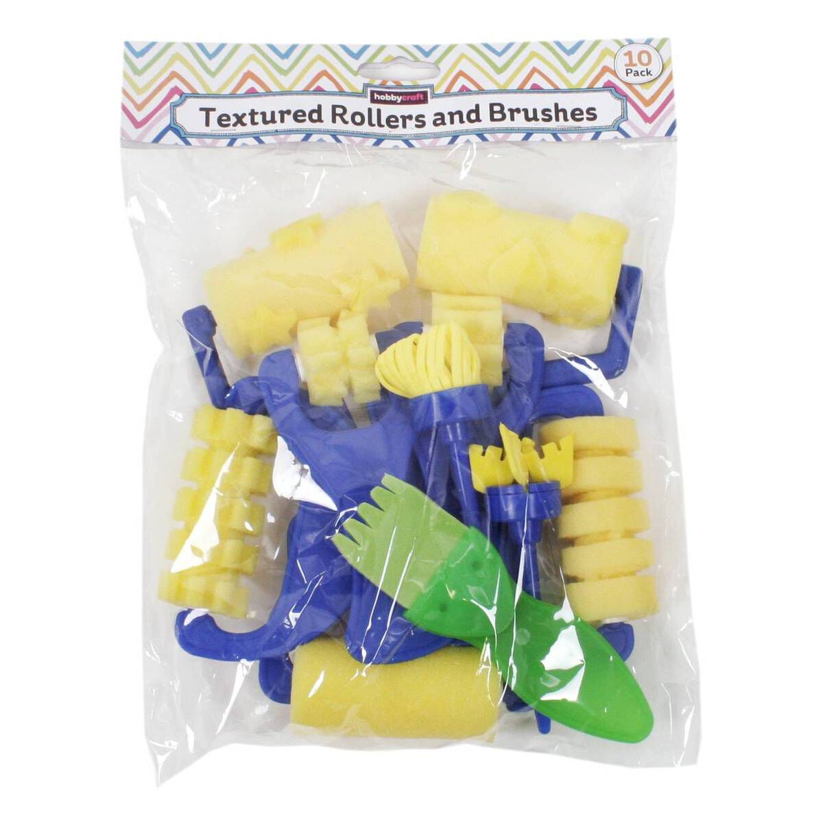 Foam Rollers and Brushes Set 10 Pack Hobbycraft