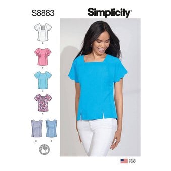 Simplicity Women's Tops Sewing Pattern 6-14 S8883