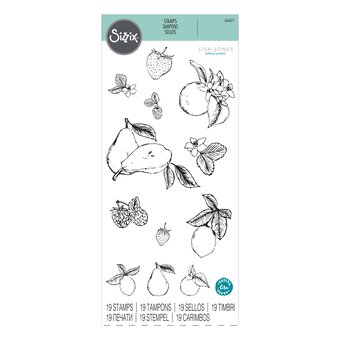 Sizzix Botanical Fruit Stamp Set 19 Pieces
