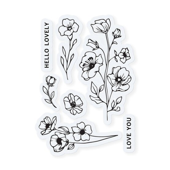 Tonic Studios Hello Lovely Stamp Set 7 Pieces image number 2