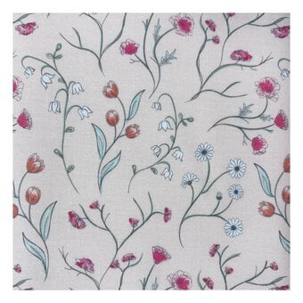 Wild Flowers Flower Trails Cotton Fabric by the Metre