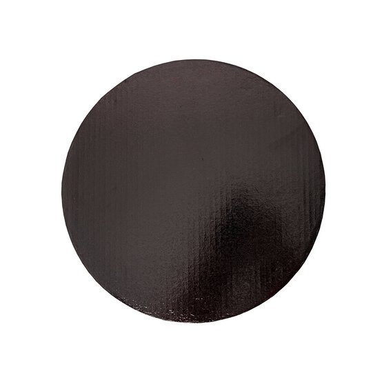 Black Round Double Thick Card Cake Board 12 Inches image number 1