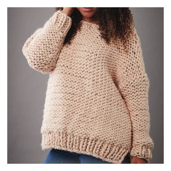 Knitcraft Chunky Trim Jumper Pattern 0199 image number 1