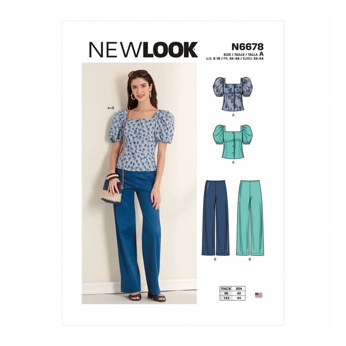 New Look Women's Top and Trousers Sewing Pattern N6678 image number 1