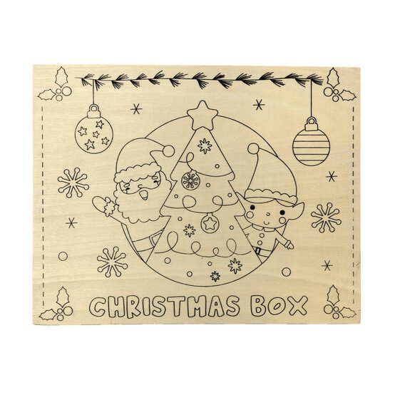 Wooden Christmas Box 23cm image number 3