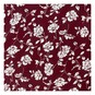 Wine and White Floral Crinkle Print Fabric by the Metre image number 2