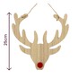 Hanging Wooden Reindeer Head Decoration 25cm image number 4