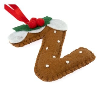 Hanging Christmas Pudding Felt Letter Z image number 3
