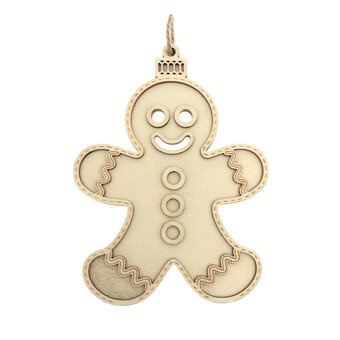 Hanging Wooden Gingerbread Decoration 12.5cm