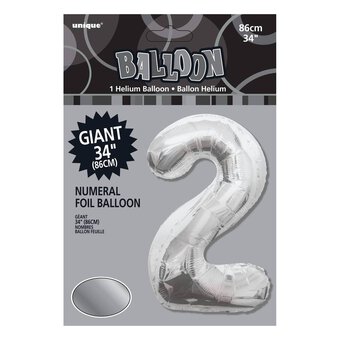Extra Large Silver Foil 2 Balloon