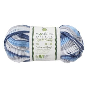 Women's Institute Blue Mix Soft and Cuddly DK Yarn 50g