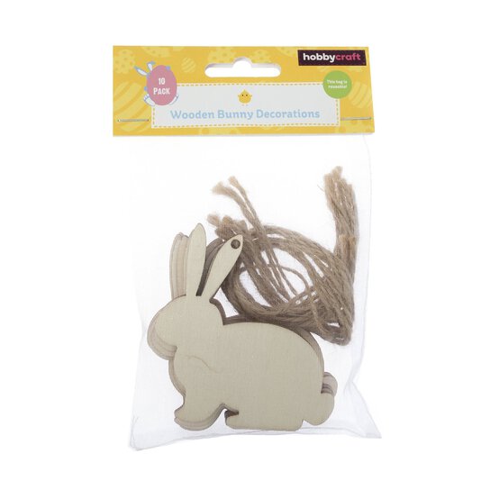 Wooden Bunnies 8cm 10 Pack image number 3