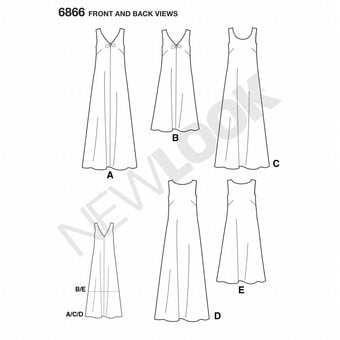 New Look Women’s Dress Sewing Pattern 6866 image number 3