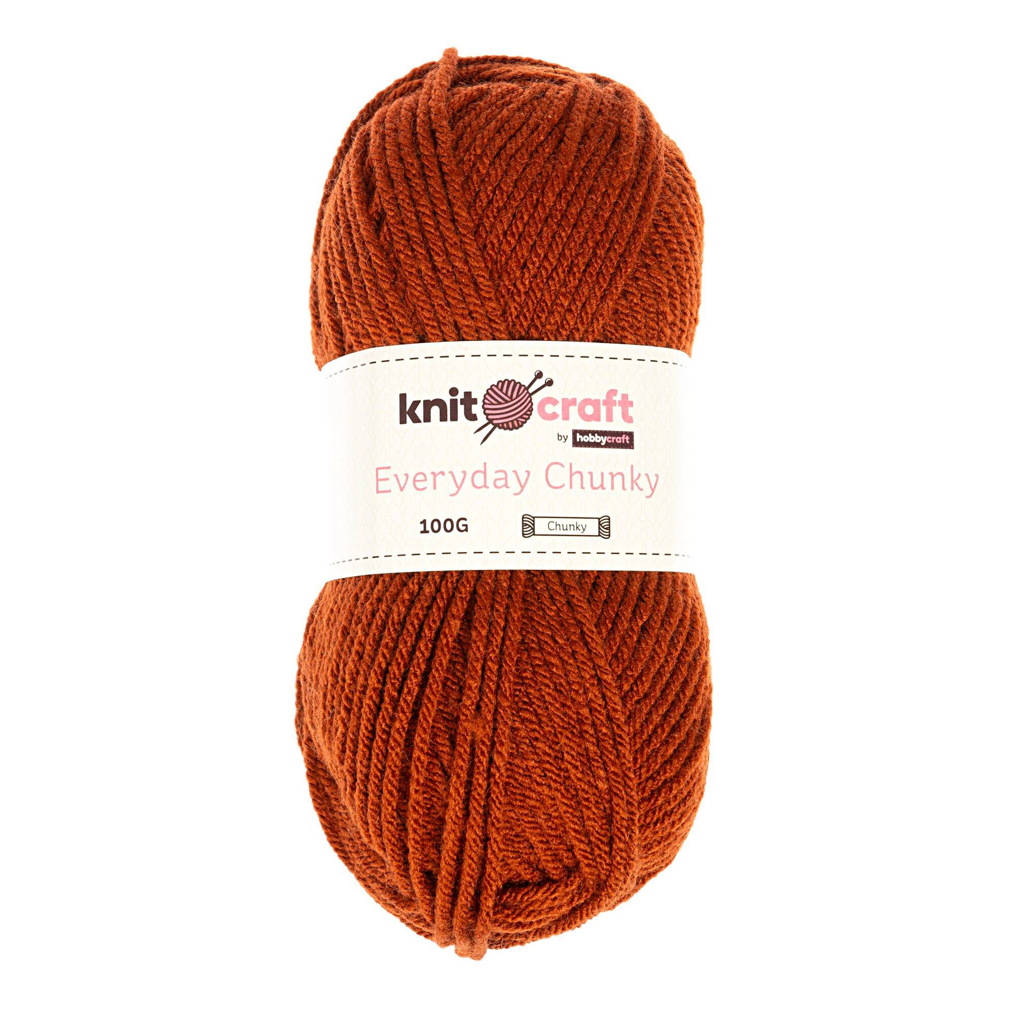 Knitcraft Rust Everyday Chunky Yarn 100g Hobbycraft