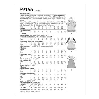 Simplicity Women's Costume Sewing Pattern S9166 (R5 14-22)