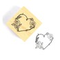 Heart Wreath Wooden Stamp 5cm x 5cm image number 1
