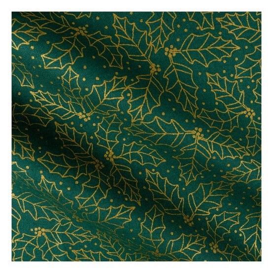 Holly Poinsettia Cotton Fat Quarters 5 Pack