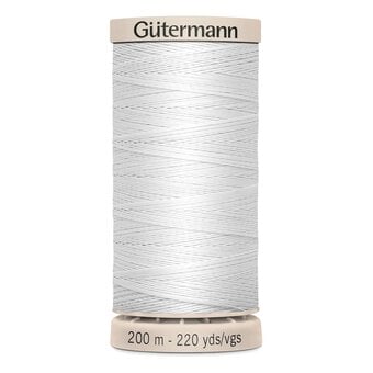 Gutermann White Hand Quilting Thread 200m