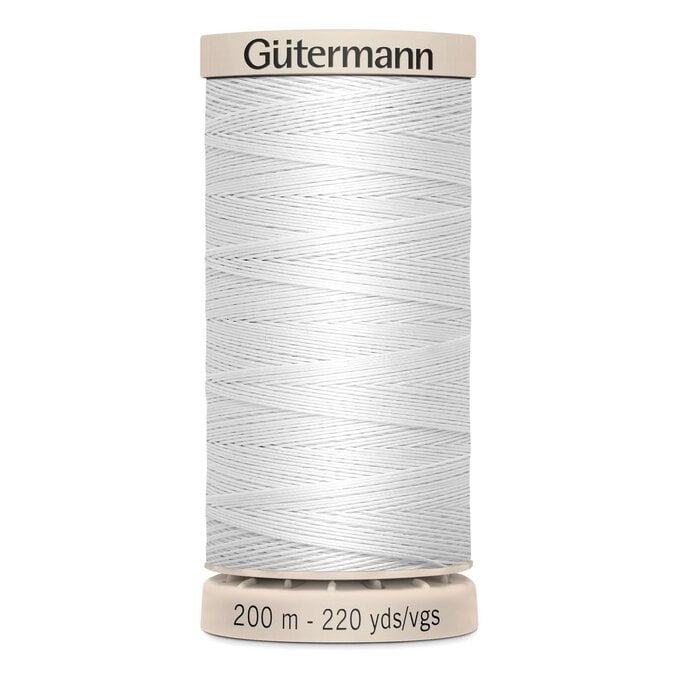 Gutermann White Hand Quilting Thread 200m image number 1