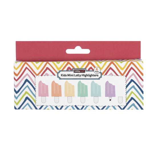 Mini Lolly Highlighters 6 Pack image number 1