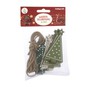 Christmas Tree Wooden Ornaments 12 Pack  image number 3