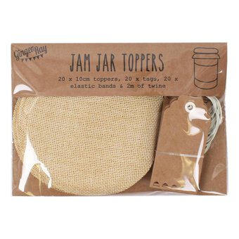 Hessian Jam Topper Kit 10cm