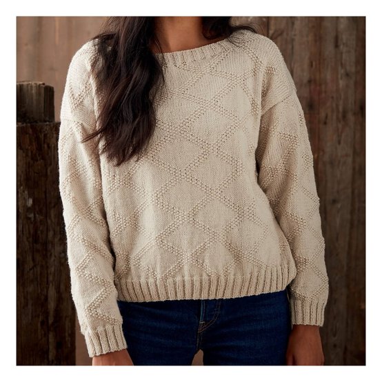 Knitcraft Moss Stitch Diamond Jumper Pattern 0277 image number 1