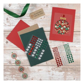Red, White and Green Gem Stickers 197 Pack 