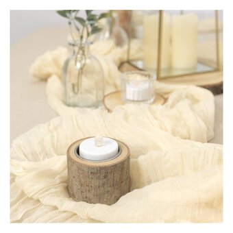 Create & Celebrate Wooden Tealight Holder 6cm