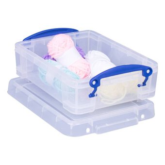 Really Useful Clear Plastic Storage Box 1.75 Litres image number 2