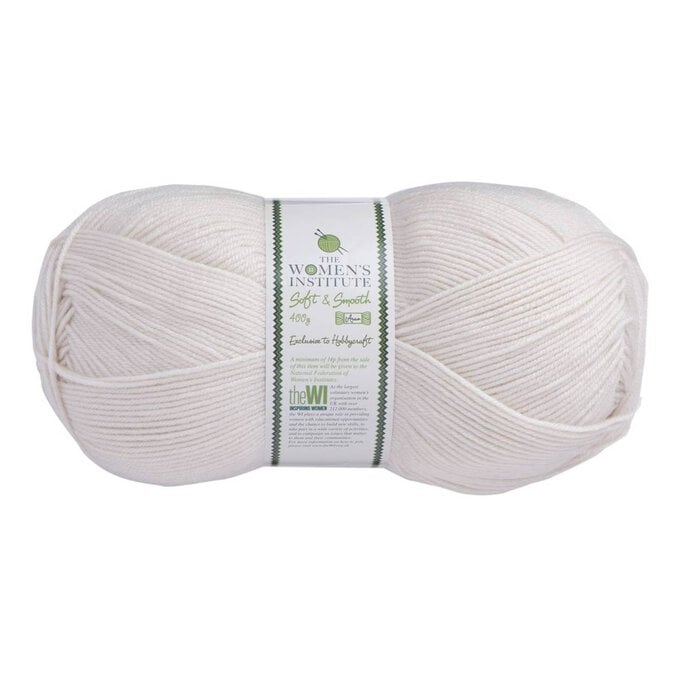 Women's Institute Cream Soft and Smooth Aran Yarn 400g image number 1